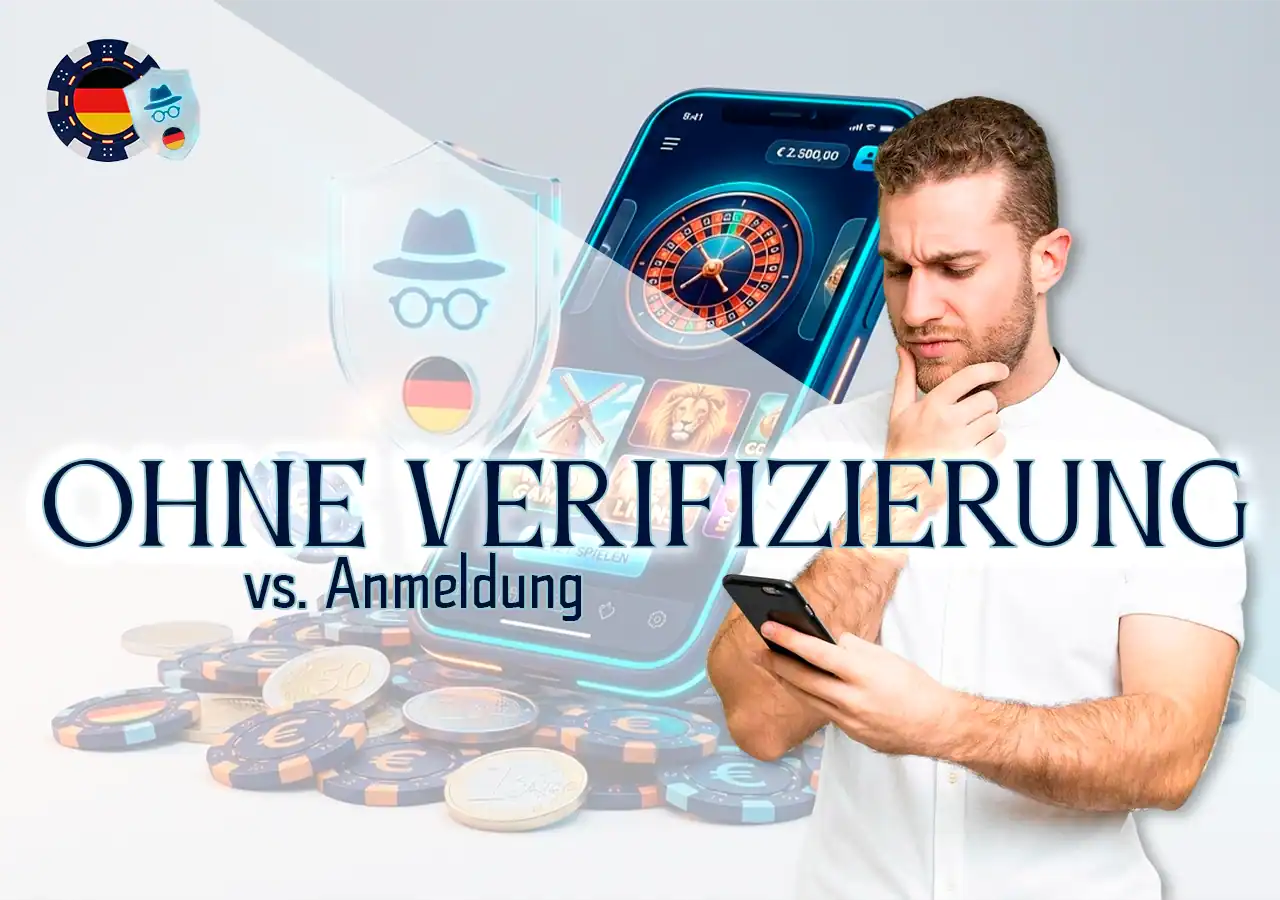 Unterschied zwischen Casinos ohne Verifizierung und Casinos ohne Anmeldung.